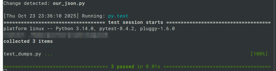 all tests are green