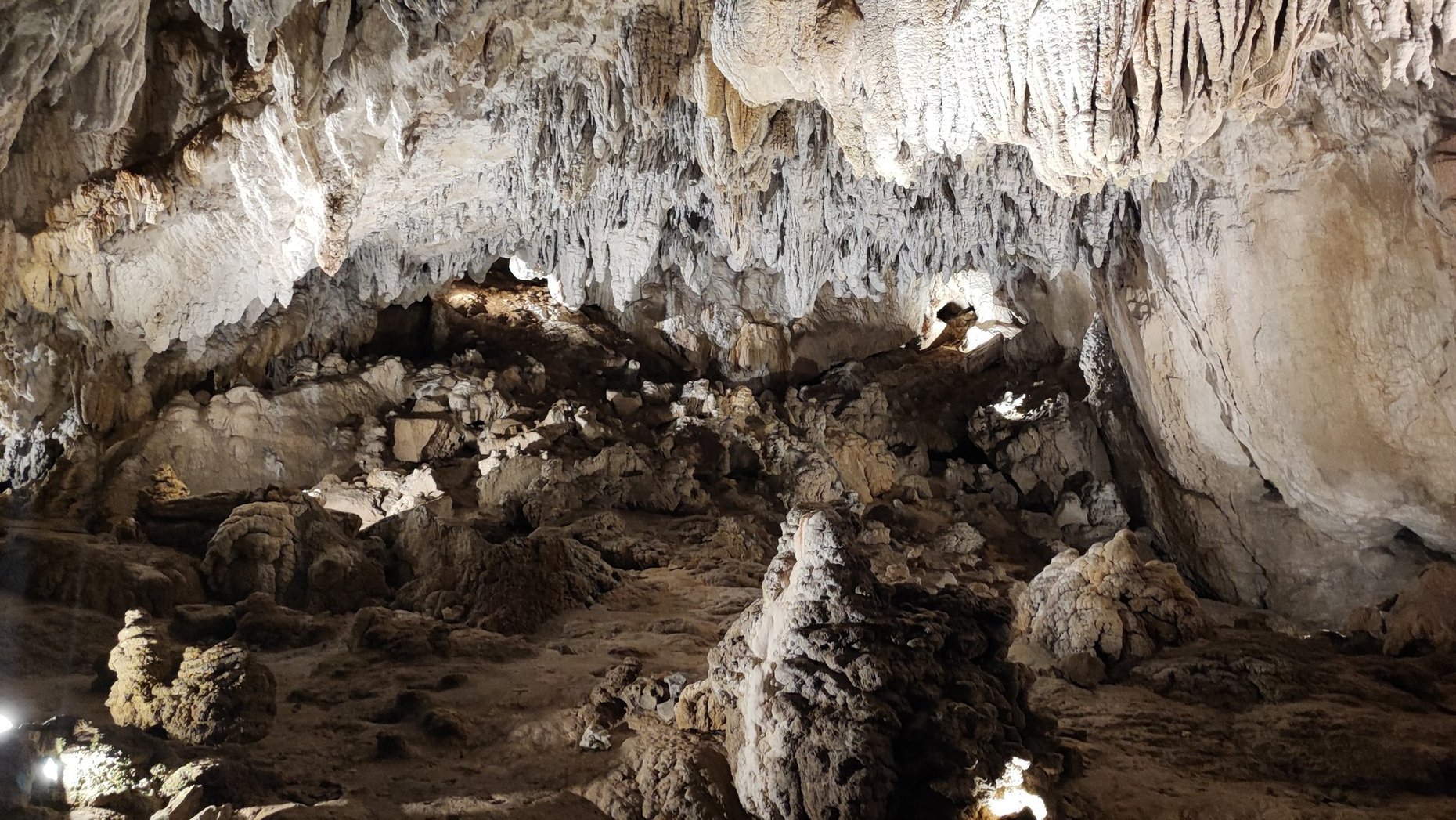 Estalagtites dins la cova d'Urdax